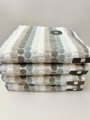 Soho Living Set of 4 Bath Towels Multicolored Dots 100% Cotton NWT