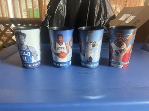Four Philadelphia 76ers Souvenir Cups￼