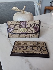 Dolce & Gabbana Brown Wallet And Checkered 