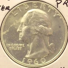 1960 Proof Washington Quarter 90% Silver