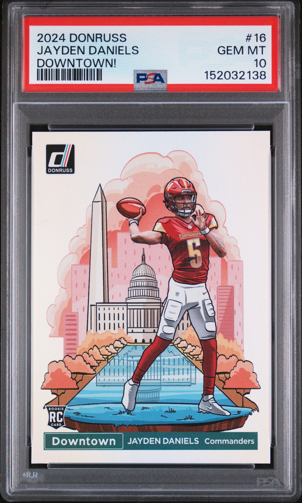 2024 PANINI DONRUSS DOWNTOWN! #16 JAYDEN DANIELS PSA 10