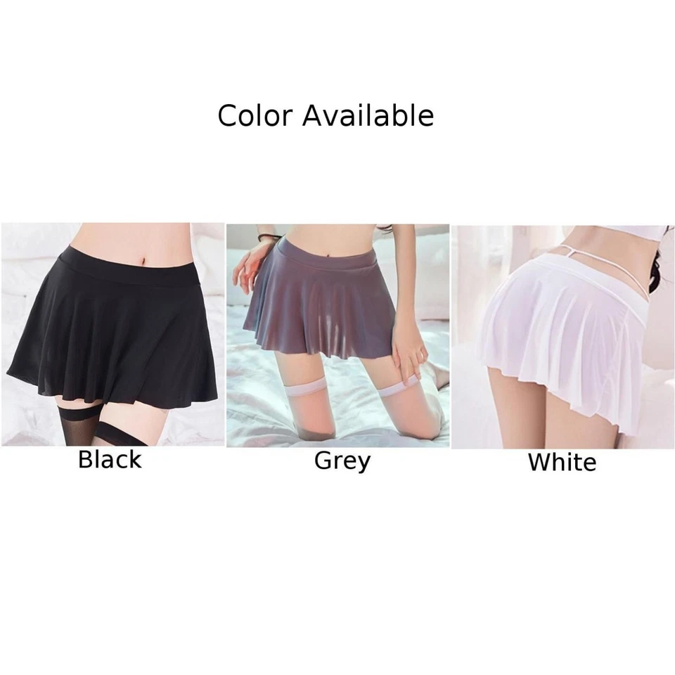 Hohe Taille Minirock Transparent 1 Stück Eine Linie Freie Größe Frauen - Bild 4 von 4