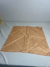 Vintage Dumont Silk Pocket Square Peach Colored Hand Rolled Hems 19"