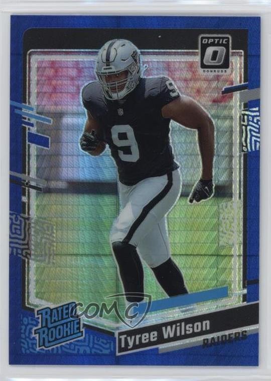 2023 Panini Donruss Optic Rated Rookie Blue Hyper Prizm Tyree Wilson #262 07qd