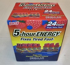 5-hour Energy Shot BERRY 1.93 Oz 24 COUNT Mega Value Pack EXP 02/28 Regular Str