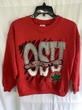 Vintage 90s Ohio State University Buckeyes Sweatshirt Adult Medium Red Crewneck