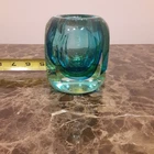 Murano Heavy 1960 sommerso mcm blue candle holder