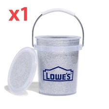 Lowes Silver Glitter Mini Bucket with Lid 0.4-quart NEW SHIPS TUESDAY 8/4