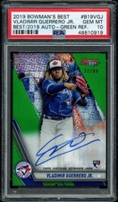 JRSY #'d 27/99 - 2019 Bowman's Best Vladimir Guerrero Jr Green RC Auto PSA 10