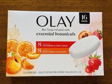Olay Botanical Bar Soap 8 Strawberry  Sweet Cream and 8 Peach Sorbet  Mandarin