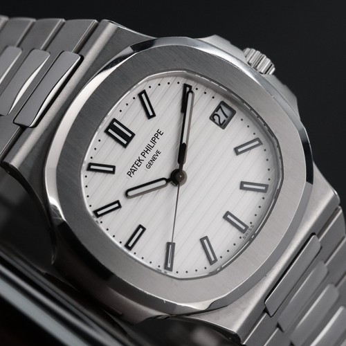 Patek Philippe Nautilus Complete 40mm Steel Case White Dial St...