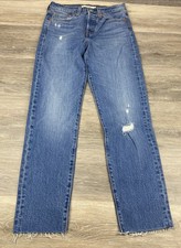 Levi's Jeans Women's Premium Denim Wedgie Straight Blue Rigid Button Fly 25