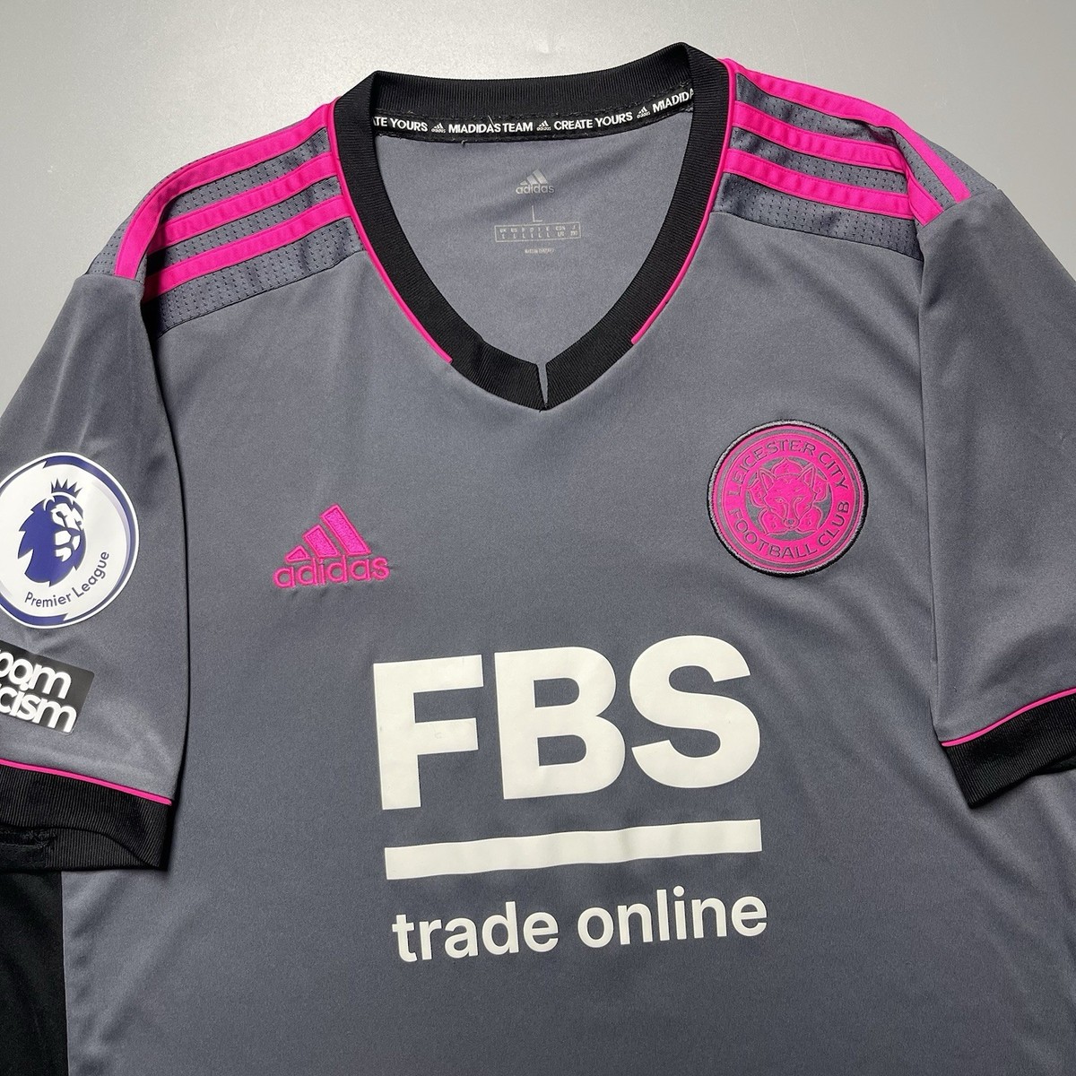 LEICESTER CITY ADIDAS 2021/2022 SOCCER THIRD JERSEY #9 VARDY SIZE