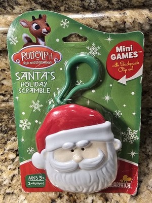 Rudolph Santas Holiday Scramble Christmas Mini Games 48 Cards / Bag Clip On NEW 