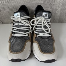 Michael Kors Silver Mesh Leather Fashion Sneakers Women  s 6M