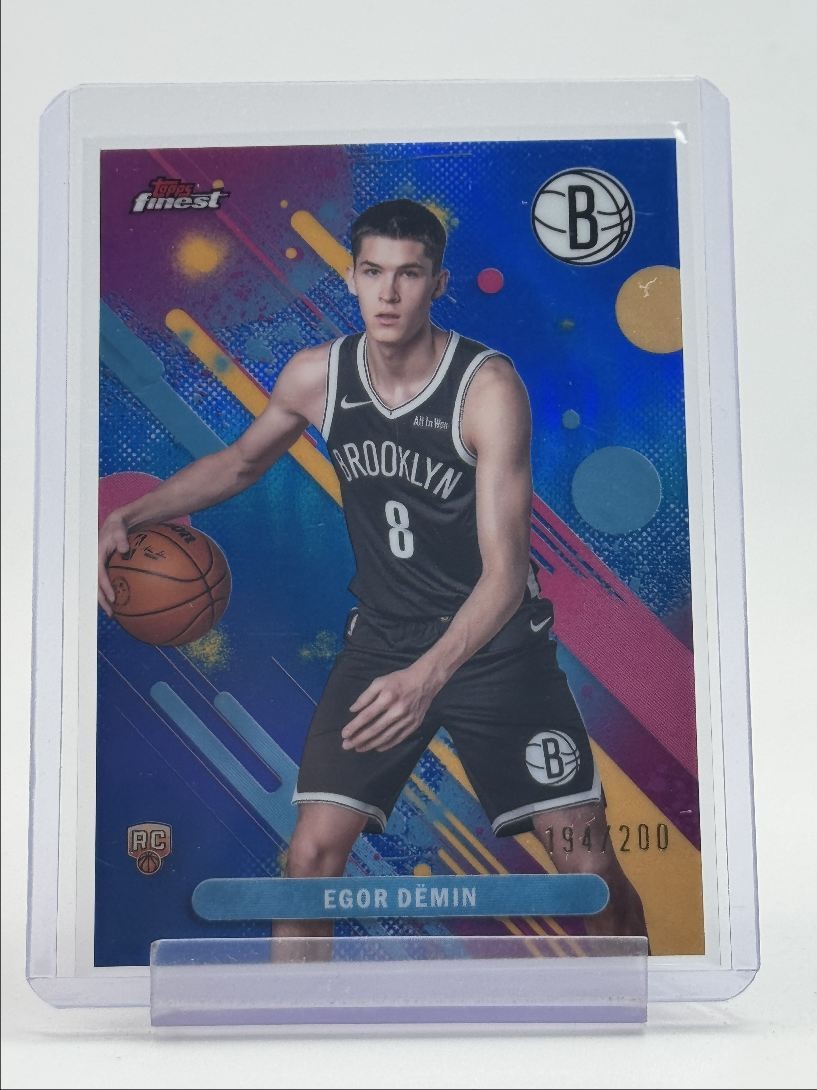 EGOR DEMIN 2025-26 TOPPS FINEST COMMON ROOKIE BLUE REFRACTOR RC /200 Q3882