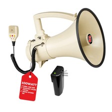 5 Core Megaphone Speaker 100W Loud Rechargeable Bullhorn w Built-in Siren