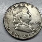 1948 Franklin Half Dollar  First Year KeyDate Actual Coin Invest Silver@ $114 Oz