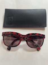 ALAIN MIKLI Paris 0147 326 Red Black Eye Glasses Frame Hand Made