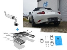 Fox Edelstahl Sportauspuffanlage Mazda MX-5 Typ ND je 145x65mm trapezförmig Fox Edelstahl Sportauspuffanlage Mazda MX-5 Typ ND je 145x65mm trapezförmig
