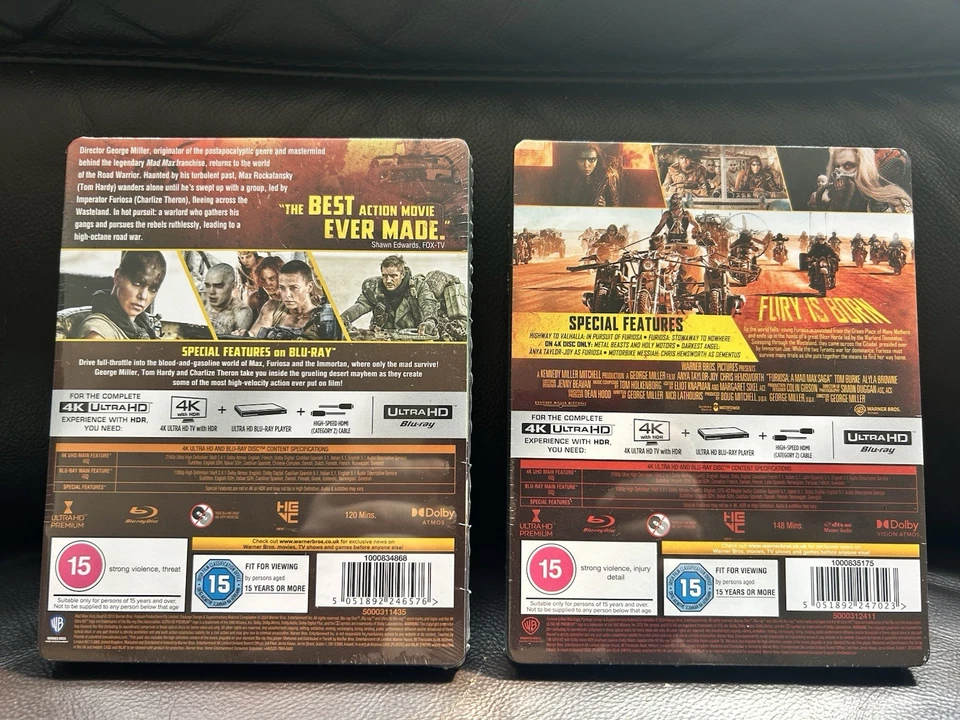Ultra Rare OOP Limited Edition Mad Max Fury Road & Furiosa 4K Steelbooks - Image 2 of 2