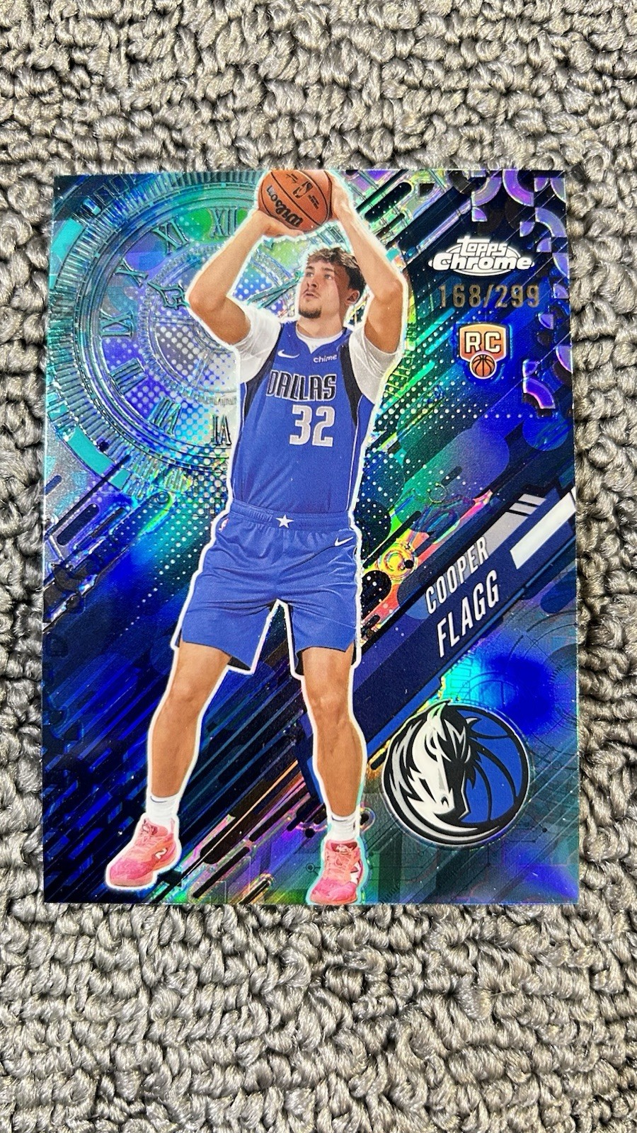 2025-26 Topps Chrome Cooper Flagg Go Time Teal Refractor /299 GT-16 RC SP