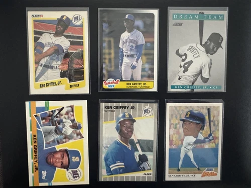 KEN GRIFFEY JR Vintage Lot 1989-1990 6 cards Mariners MLB HOF Free Ship 1179