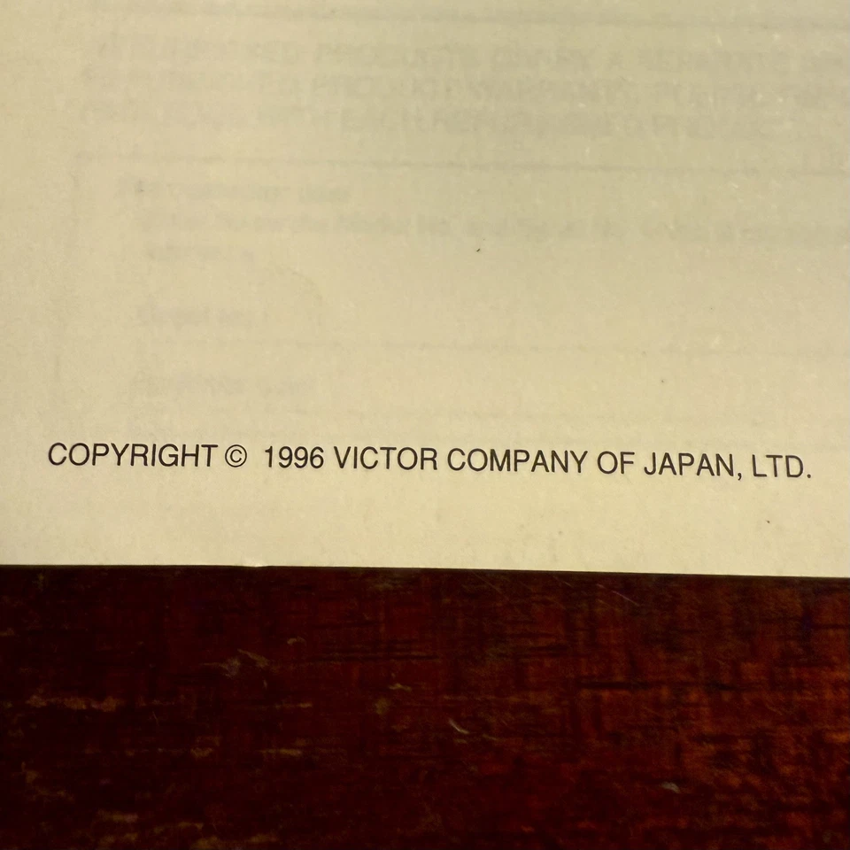 User Manual for JVC HR-VP634U VCR VHS Player - Image 3 of 4