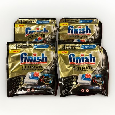 Finish Powerball Ultimate Dishwasher Detergent (68 tabs total) Lot Of 4