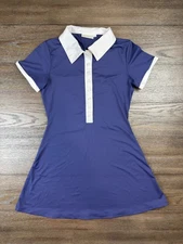 Women's Club Special Short Sleeve Performance Dress Navy Size Medium