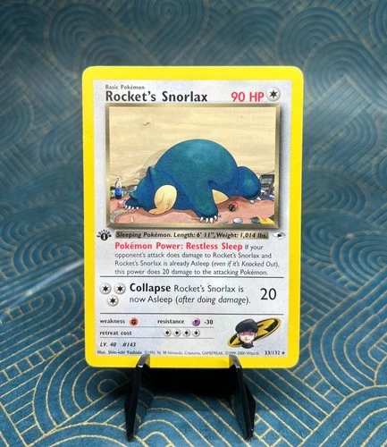 First Edition Rocket's Snorlax 033/132 / Rare