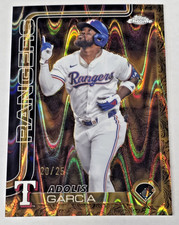 2025 Topps Gilded Collection Gold Raywave Adolis Garcia /25 Texas Rangers
