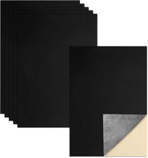 6 Pcs Self Adhesive Felt Sheets, Black Felt Sheet with Adhesive Backing, 8 x 12