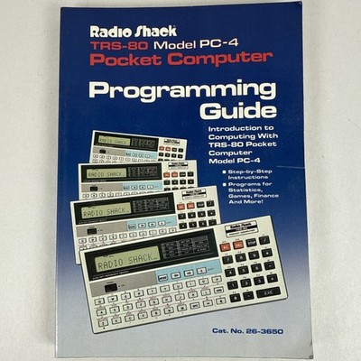 Vintage Radio Shack TRS-80 PC-4 Pocket Computer Programming Guide 26-3650