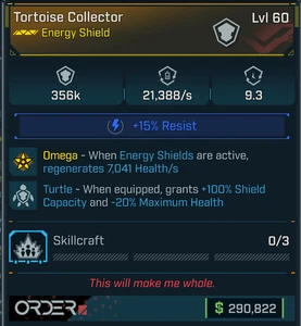 Frontières 4 ⭐TORTOISE COLLECTOR SHIELD-DOUBLE TURTLE