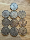 Lot of 10 Walking Liberty Half Dollars 1935-1939 No Mint Mark 90% Silver
