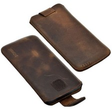 Suncase Custodia in vera pelle per Nokia 8.1, con funzione di