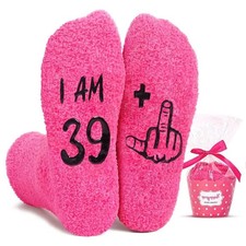 HAPPYPOP 40th Birthday Gifts for Women - 40 Year Old Socks, Funny Gifts for M...