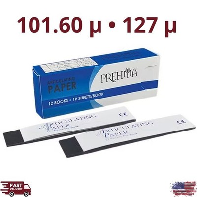 Prehma Dental Articulating Paper Strips 101.6/127 Micron 144/720 Sheets Bite