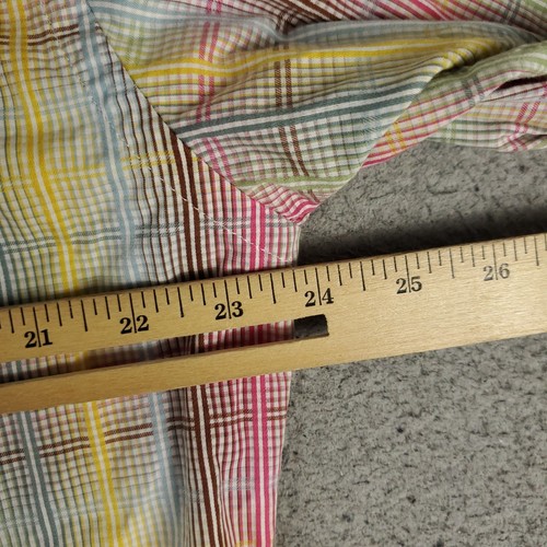 Robert Graham Shirt Mens Large Pink Yellow Plaid Casual Button Up Long Sleeve - Picture 5 of 8
