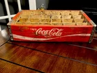Vintage 24 Bottle Compartment Coca Cola Wood Crate - Nice !