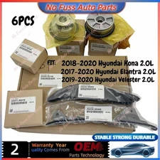 For 2018-2020 Hyundai Kona 2.0L 6PCS OEM Engine Timing Chain Kit & VVT Gears