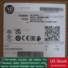 Allen-Bradley 22A-B4P5N104 Sealed PowerFlex 4 240V 3P 1HP AC Drive US Free Tax