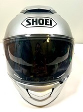 Shoei GT-Air Silver Full Face Motorcycle Helmet Internal Sun Visor EQRS Size Med