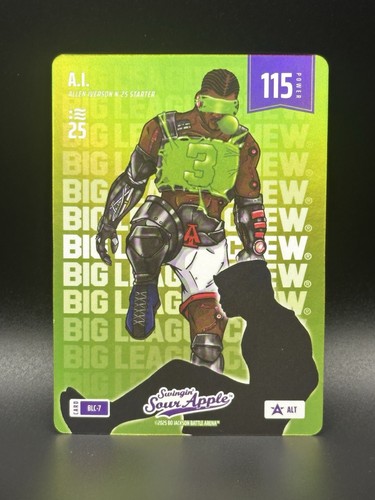2025 Bo Jackson Battle Arena A.I. Allen Iverson Big League Chew Sour Apple BLC-7