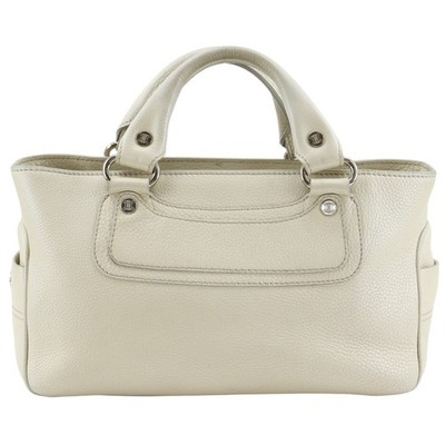 CELINE Boogie back Handbag beige Calfskin Women