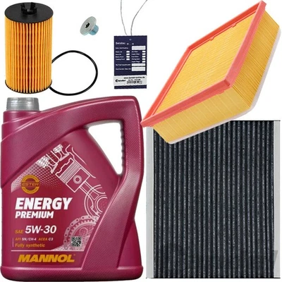 FILTER-SET INSPEKTIONSKIT + 5L MANNOL 5W30 MOTOR-ÖL passend für OPEL CORSA D E - Bild 1 von 4