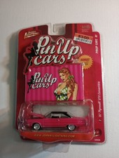 2008 Johnny Lightning Pin Up Cars Pink '67 Plymouth GTX Convertible Open Hood ig