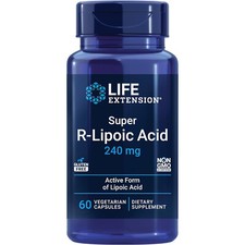 Life Extension Super R-Lipoic Acid 240 mg., 60 Vegetarian Capsules