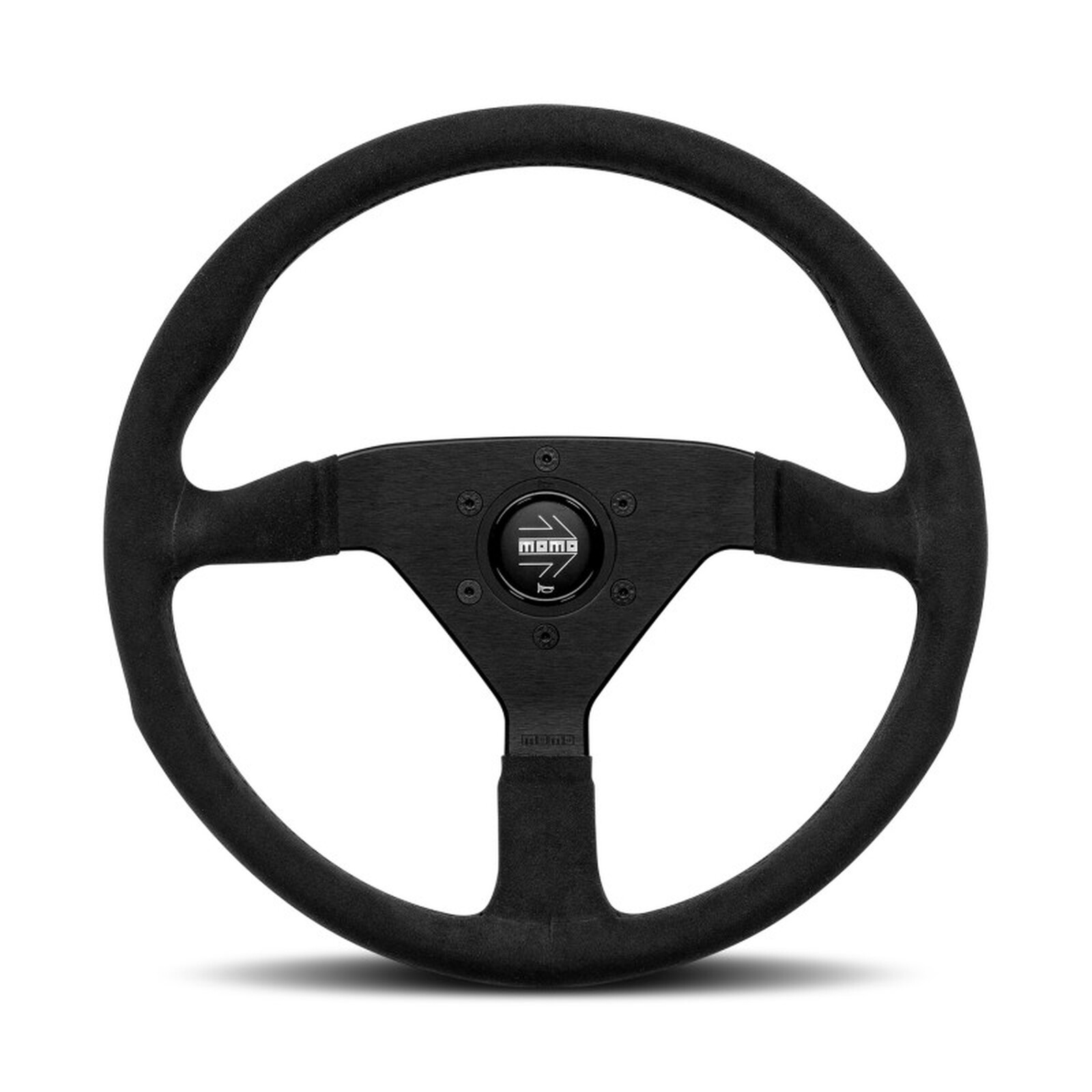 MOMO Montecarlo Steering Wheel - Black Microfibre 350mm - Handmade in Italy